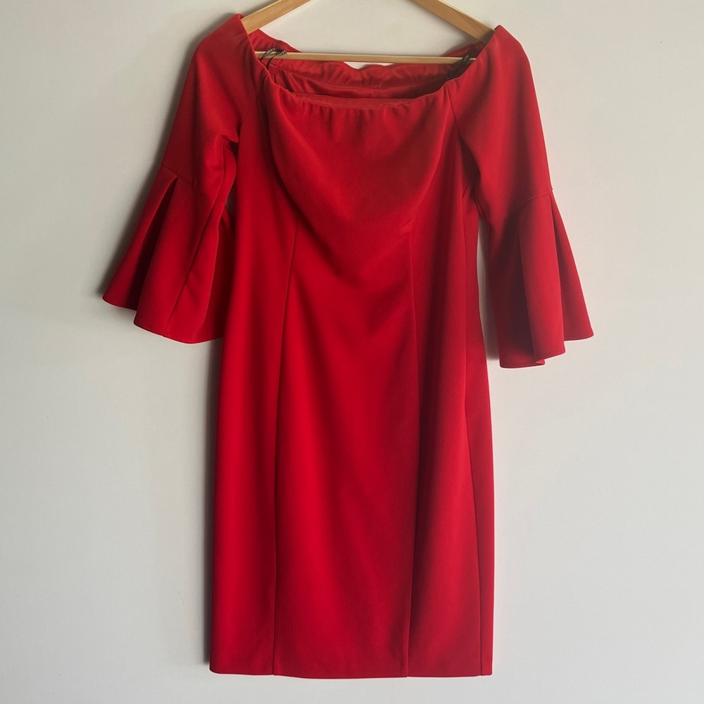 Elegant Red Off-Shoulder Dress